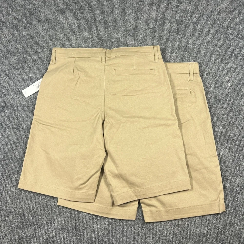 Old Navy Built in Flex Chino Shorts‎ Kids 8 Beige Stretch Mid Rise Lot of 2